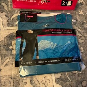 Performance Mesh Ladies Base Layer Crew - Teal